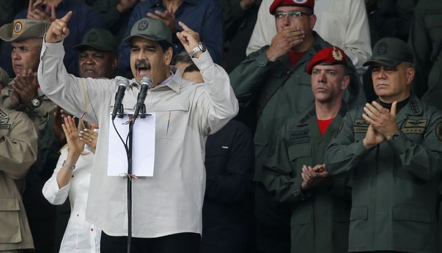 Maduro llama a militares a "estar listos" para defender a Venezuela de un ataque de EE.UU. Foto: AP