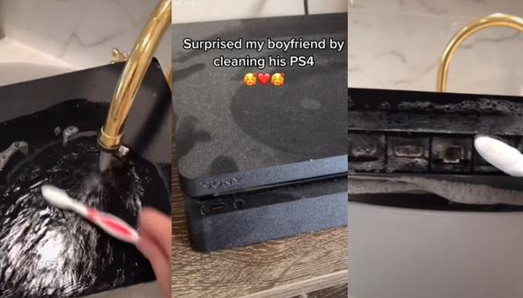 Mujer pensó que estaba haciendo un bien a la PS4 de su pareja. (Foto: Composición)