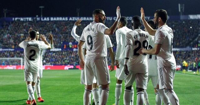 Real Madrid se enfrenta al Levante por la fecha 25 de la Liga Santander.