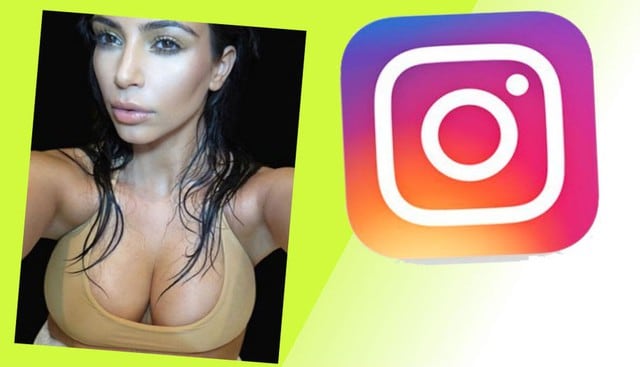 Kim Kardashian se burla de las normas de Instagram y enseña seno para el deleite de todos sus hinchas.