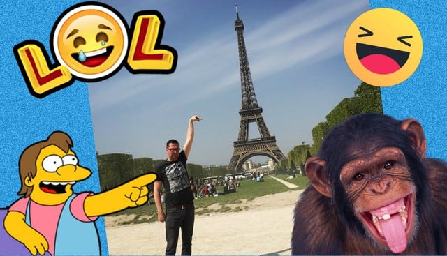 Pide que lo ayuden a poner la torre Eiffel bajo su dedod con Photoshop y se vuelve protagonista de divertidos memes