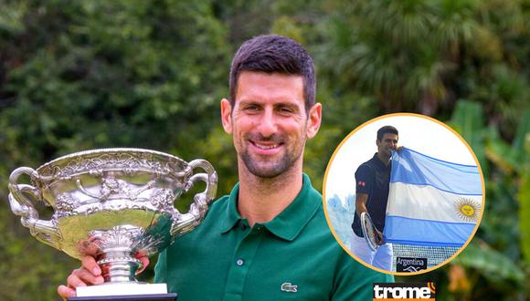 Novak Djokovic hizo homenaje a Lionel Messi tras ganar Open de Australia (Foto: Getty Images)