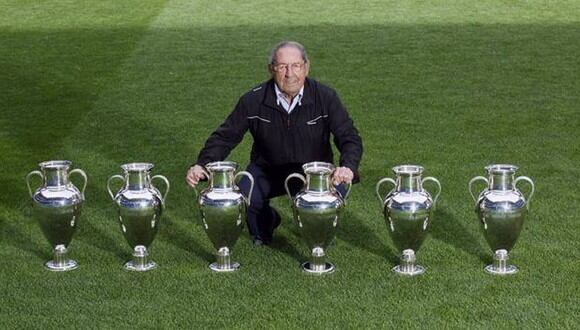 Paco Gento consiguió seis Copas de Europa con el Real Madrid. (Foto: Agencias)