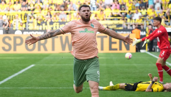 Werder Bremen logró agónica remontada sobre Borussia Dortmund en Bundesliga. (Foto: EFE)