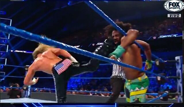 Ziggler superó a Woods en SmackDown Live. (Captura Fox Actions 3)