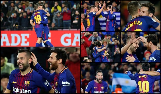 Lionel Messi y Jordi Alba: La dupla iluminada del Barcelona llenó de goles y asistencias el Camp Nou [FOTOS]