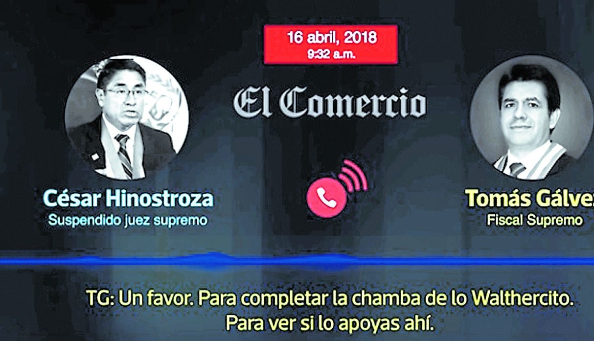 Nuevo audio entre Fiscal Supremo Tomás Gálvez con César Hinostroza.