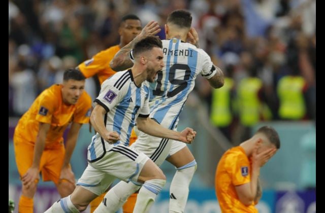 Las burlas de los argentinos hacia los jugadores de Países Bajos. (Foto: AFP)