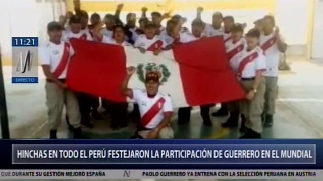 Hinchas peruanos celebraron la participación de Paolo Guerrero en Rusia 2018.