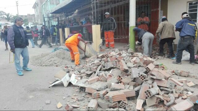 Construcciones ilegales que invadían vía pública en la urbanización Previ I-Bocanegra del Callao fueron derrumbadas por la municipalidad. (Foto: Difusión)