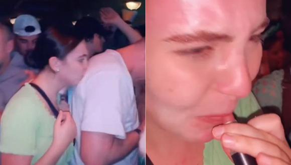 Joven besa las camisas de los hombres en una discoteca de Australia. (Imagen: @littlewank / TikTok)