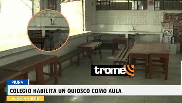 Quiosco escolar fue habilitado en colegio de Piura. (TV Perú)