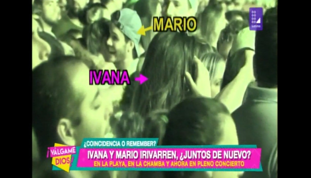 Ivana Yturbe y Mario Irivarren fueron a concierto y estuvieron cerquita. (Captura de video)
