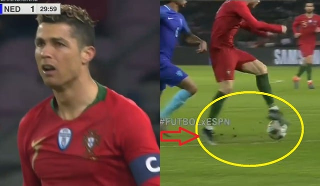 Cristiano Ronaldo y la jugada más cínica de su vida: Pateó al céped, se tiró y pidió penal | VIDEO | FOTOS