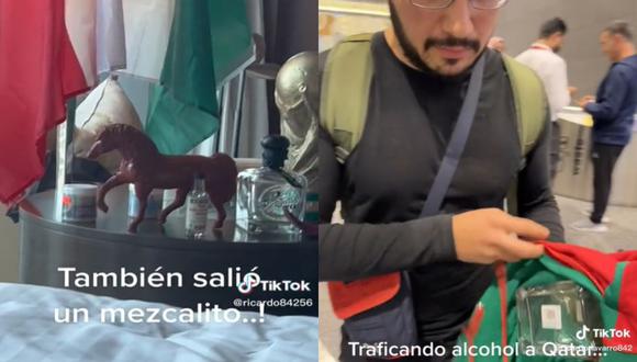 El tiktoker hizo una serie de videos donde portaba alcohol sin ningún problema en Qatar. (Foto: @ricardo84256/TikTok)