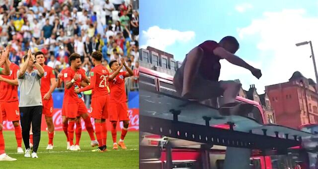 Festejo de hincha de la selección de Inglaterra casi genera una desgracia en Londres