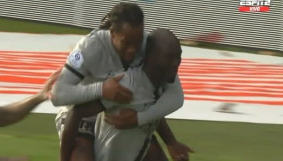 Danilo anotó el segundo de PSG sobre Lorient. Foto: Captura de pantalla de ESPN.