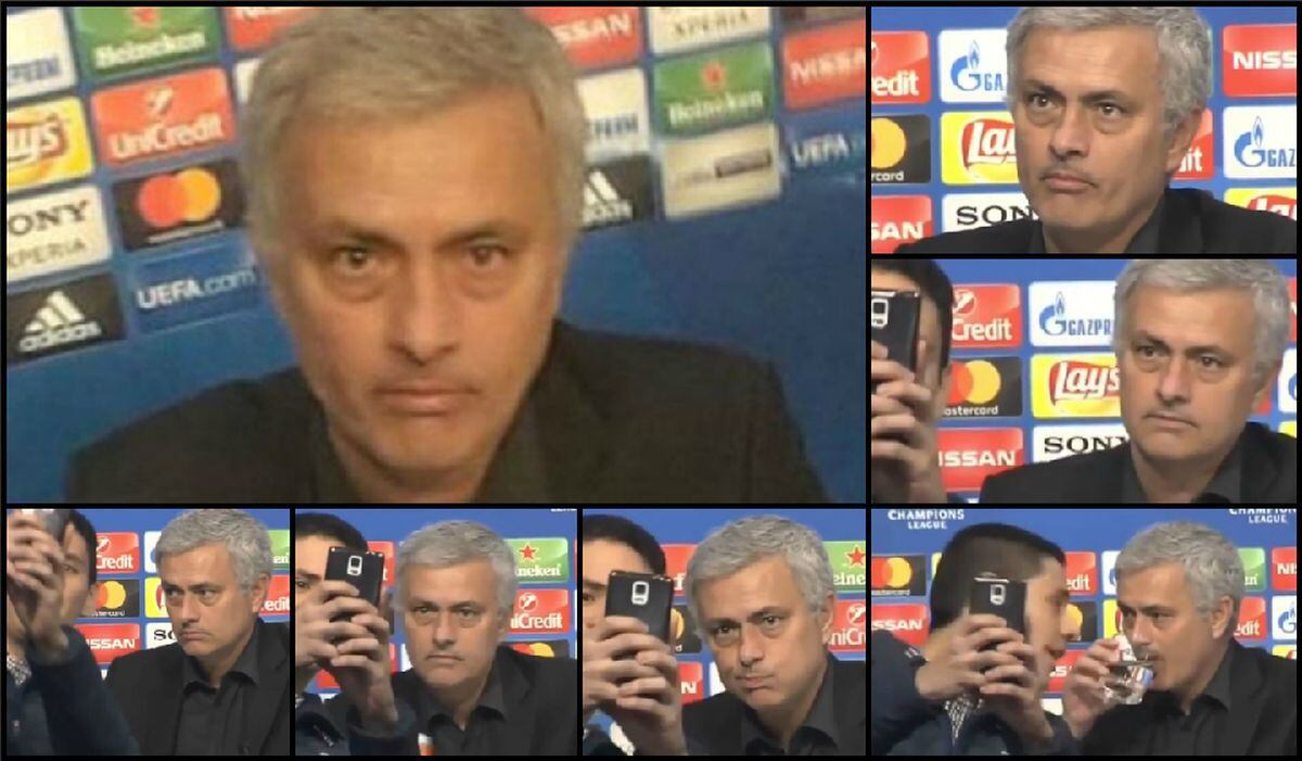 YouTube viral: José Mourinho atónito y desencajado por pedido de selfie conferencia | FOTOS