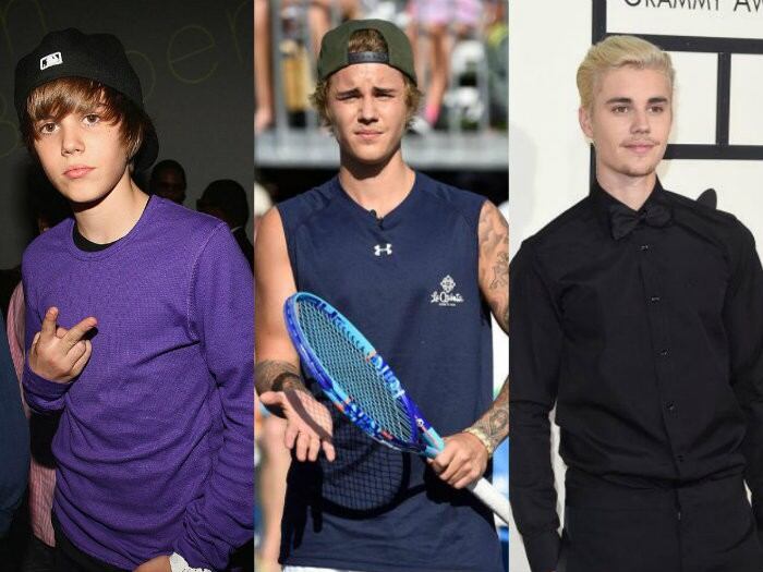 Con tan solo 22 años, Justin Bieber ha sido una de las estrellas más exitosa y con cambios más notorios tanto en su físico como en su carrera.