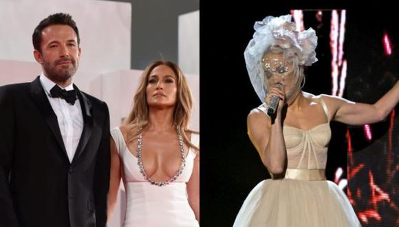 Jennifer Lopez y Ben Affleck son la pareja del momento en Hollywood y el deslumbrante look de ella en los AMAs se robó todas las miradas. (Foto: Getty Images / Composición)