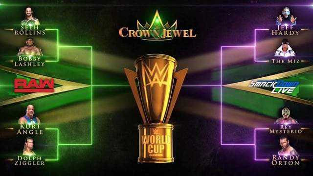 Estos son los emparejamientos de la Copa Mundial de WWE en Crown Jewel. (Redes sociales)