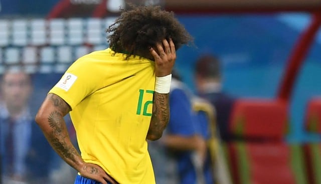 Marcelo tras el pitazo final del Brasil vs Bélgica