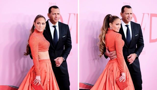 Jennifer Lopez y Álex Rodríguez se lucen en la alfombra roja de los CFDA Awards 2019. (Foto: AFP)