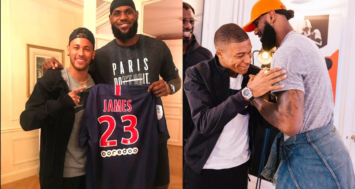 Neymar y Kylian Mbappé fueron anfitriones de LeBron James en París
