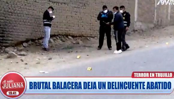 Delincuente murió durante enfrentamiento a balazos con la Policía tras asaltar a transeúnte. (Foto: ATV)