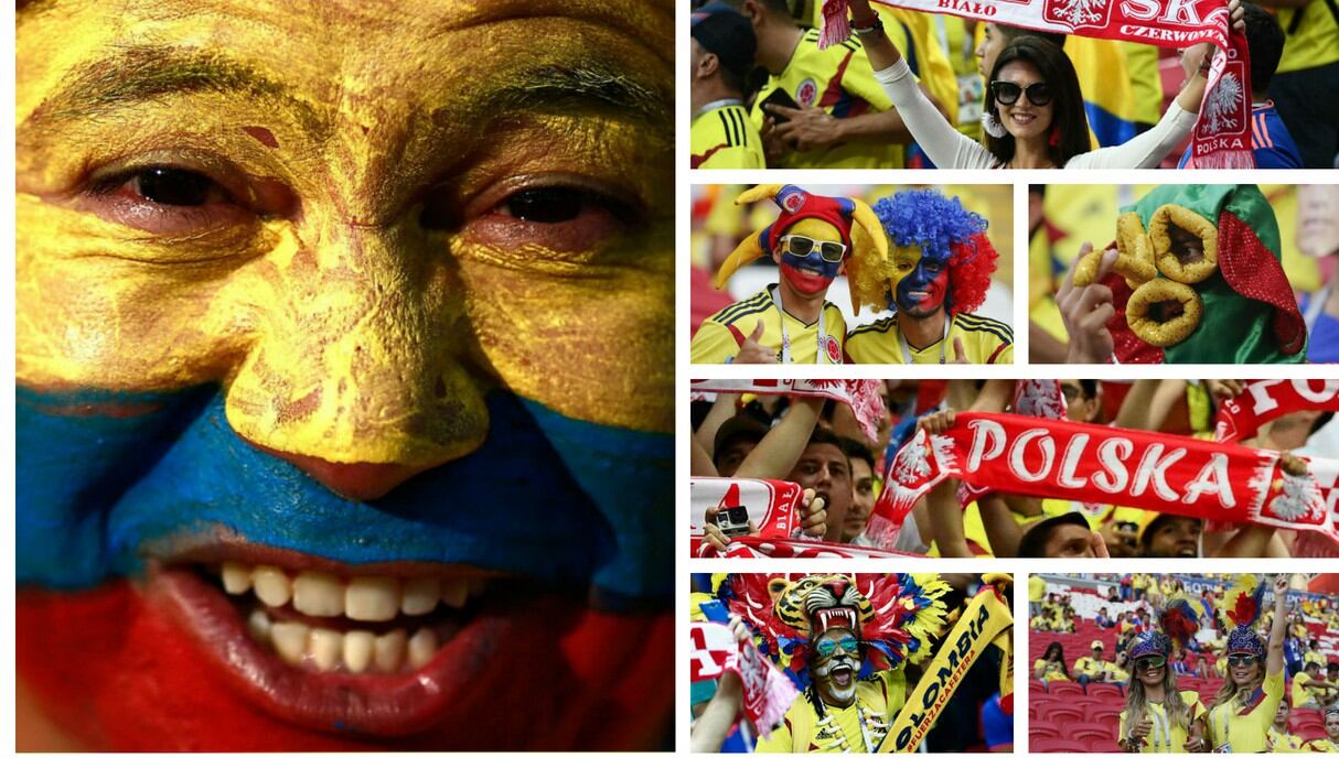 Colombia vs Polonia: Hinchas vivieron una verdadera fiesta en las tribunas del Kazán Arena | FOTOS