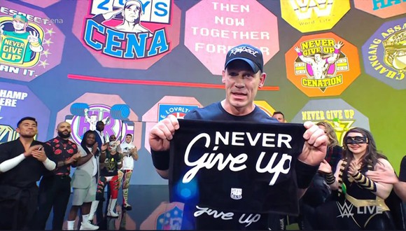 John Cena dio un emotivo discurso por sus 20 años de trayectoria. (Foto: WWE)