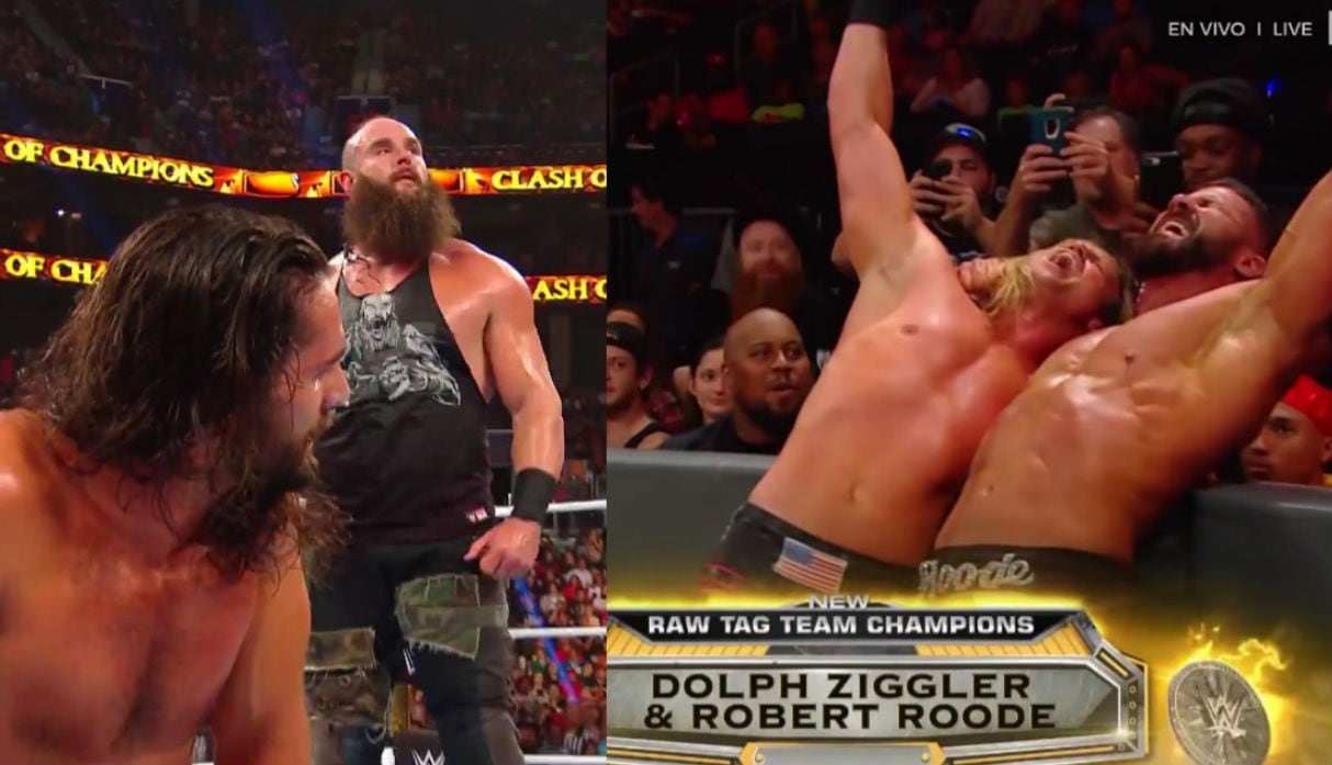 Rollins recibió el DDT glorioso en Clash of Champions. (WWE)