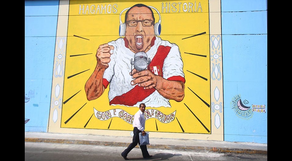 Frente al Estadio Nacional, aparecieron murales dedicados a Daniel Peredo. (Foto: Felix Ingaruca Abad/GEC)