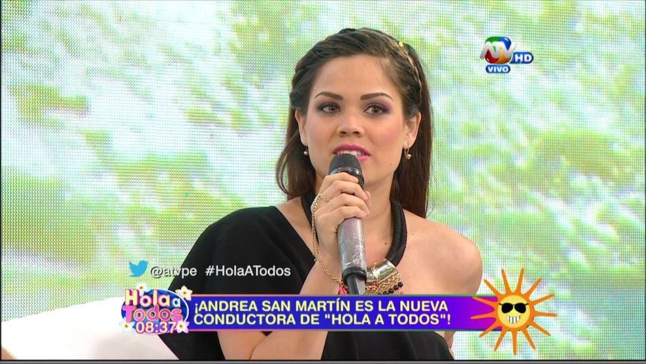 Andrea San Martín fue presentada como la nueva conductora de ‘Hola a Todos’ en reemplazo de Vanessa Jerí, quien conducirá ‘Combate’. (Imagen: ATV)