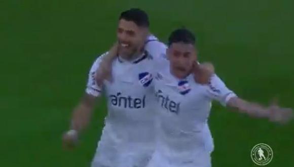 Gol de Luis Suárez para el 2-0 de Nacional vs. Peñarol. (Captura: Star Plus)