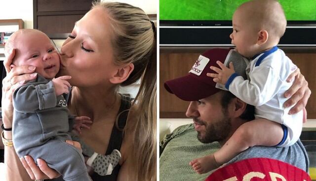 Enrique Iglesias y Anna Kournikova con sus hijos (Fotos: Instagram)