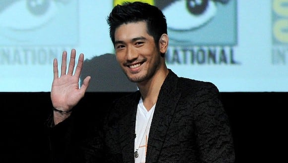 SAN DIEGO, CA - JULY 19: Actor Godfrey Gao speaks onstage at the Sony and Screen Gems panel for "The Mortal Instruments: City of Bones" during Comic-Con International 2013 at San Diego Convention Center on July 19, 2013 in San Diego, California.   Kevin Winter/Getty Images/AFP