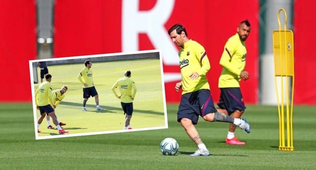 Barcelona  y Lionel Messi volvieron a las prácticas  grupales