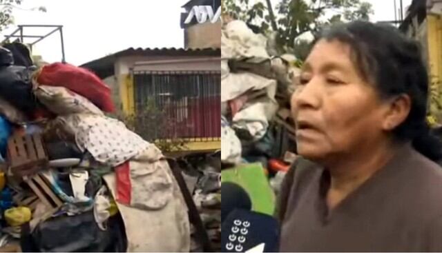 Vecinos denuncian que anciana acumula basura hace 25 años y que sufren por la infestación de ratas. Foto: Captura de ATV Noticias