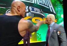 WWE WrestleMania XL KickOff: Cody Rhodes recibió una fuerte cachetada de The Rock en intenso careo [VIDEO]