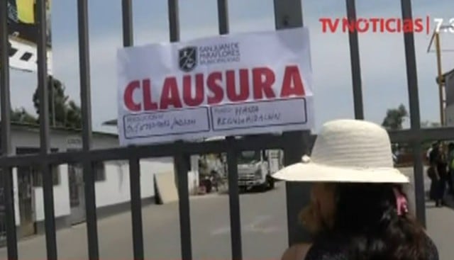 Municipalidad clausura terminal de Atocongo por extintores vencidos. Foto: Captura de TV Perú