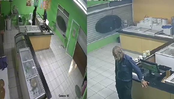 La joven logró huir de la heladería y encerrar al ladrón. (Tiktok @thaiztrevio)