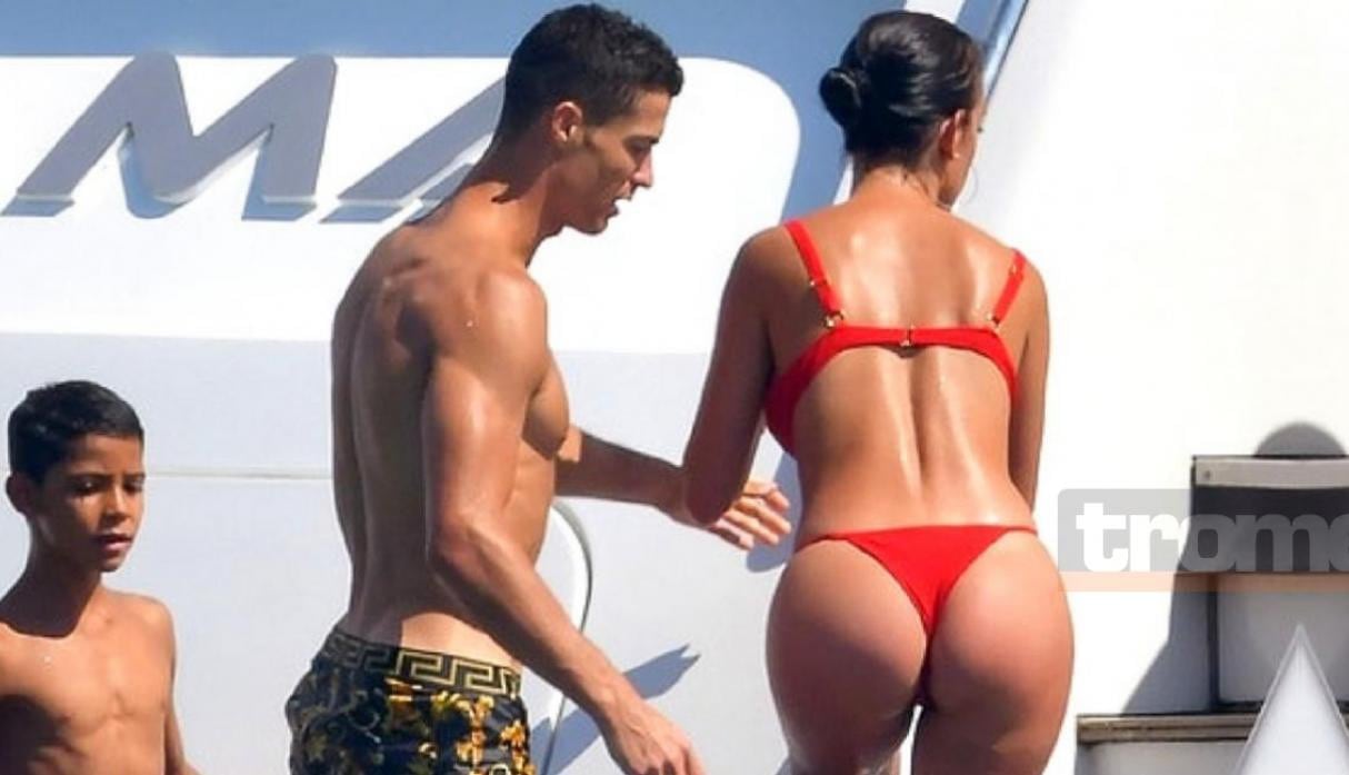 Georgina Rodríguez con la tanga y trasero al aire tras desliz con vestimenta en fiesta con Cristiano Ronaldo