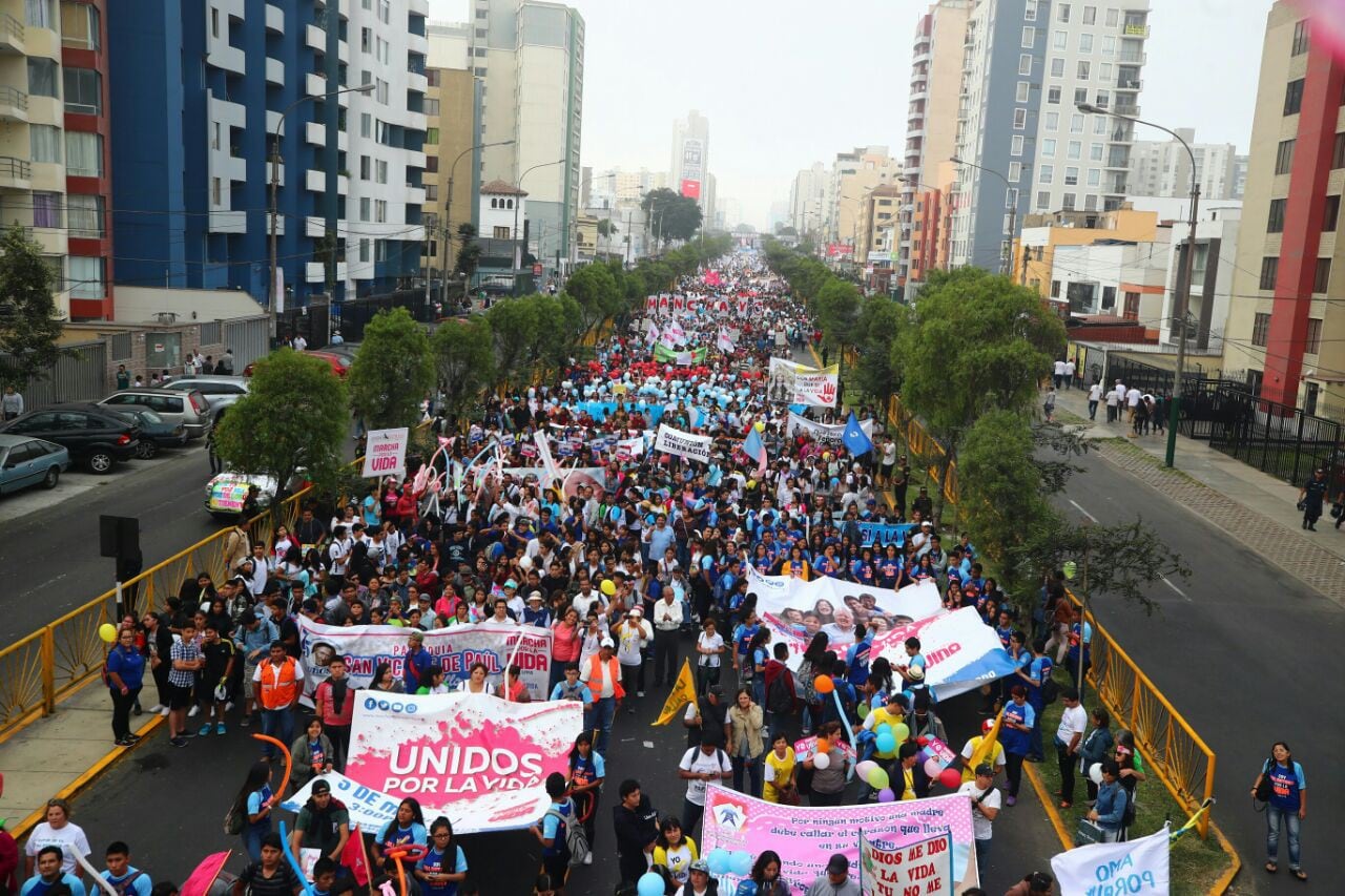Marcha por la vida: Así se desarrolla la movilización en Lima (Foto: Gian Ávila)