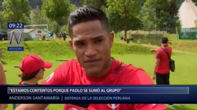 Anderson Santamaría declaró luego del primer entrenamiento de la selección peruana.