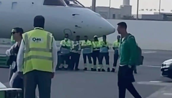 Cristiano Ronaldo se retiró con su familia de Doha. (Foto: captura)