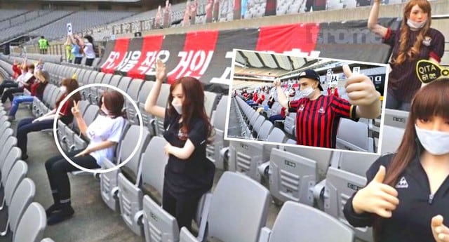 Este equipo de Corea del Sur pidió disculpas por usar muñecas inflables en las tribunas