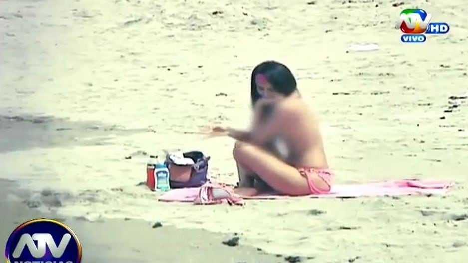 Una joven llegó a una playa de la Costa Verde y realizó un topless como parte de un experimento. El video fue subido a YouTube. (Imagen: ATV)