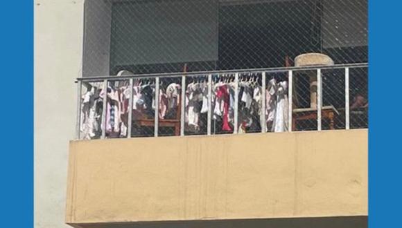 Vecino de Miraflores se queja por ropa en un balcón y usuarios de internet le responden. (Foto: Facebook)