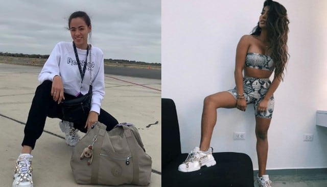Melissa Klug respondió a usuarios en Instagram por comparar zapatillas Gucci de su hija con las que regaló Jefferson Farfán a Ivana Yturbe. (Fotos: Instagram)